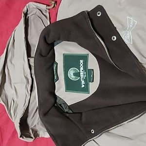 Weatherproof fleece-lined bomber jacket with hood. Budweiser logo. XL